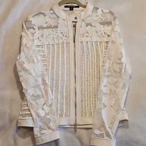 I.N.S.I.G.H.T Faux Leather Lace Zip Jacket